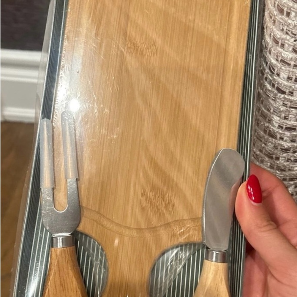 Mini Wooden Cheese Board Set with Utensils